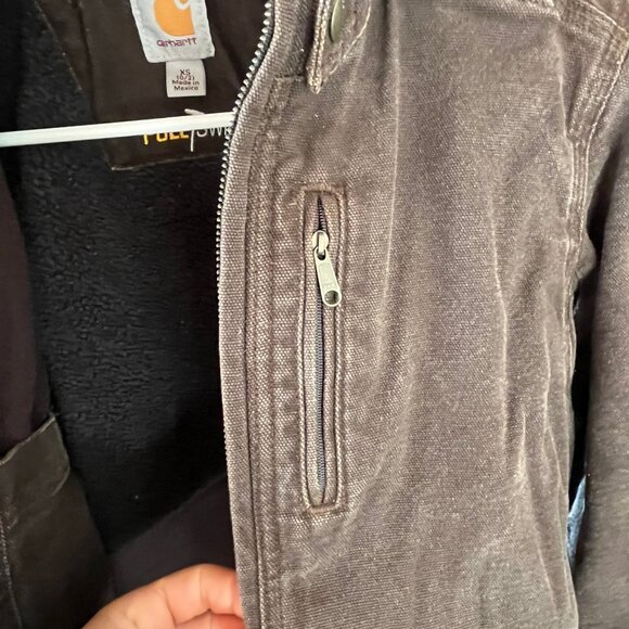 Carhartt Full Swing Jacket Women's XS Brown Cotton Stretch Full Zip - Picture 6 of 7
